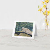 Het gieten van een Lang Wenskaart van de Schaduw Kaart (Gele Bloem)