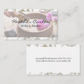 Het gieten van essentiële aromaoliën visitekaartje (Voorkant / Achterkant)