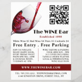 Het gieten van rode wijn, wijnbar/wijnmakerij Adve Flyer (Voorkant)