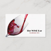 Het gieten van rode wijn, wijnbar/wijnmakerij visitekaartje (Voorkant)