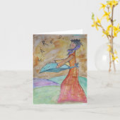 Het gietende wenskaart van Zorgen Kaart (Gele Bloem)