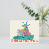 Het Gillen van La Vida Goata van Livin het Briefkaart (Staand voorkant)