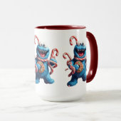 Het Gingbread Monster | Grappige Kerst Kunst Mok (Voorkant rechts)