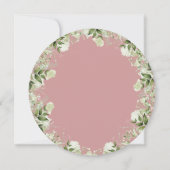 Het Girl Greenery Dusty Roos Letter Baby shower Kaart (Achterkant)