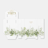 Het Girl Greenery Foliage Gold Baby shower Bedankdoosjes (Uitgevouwen)