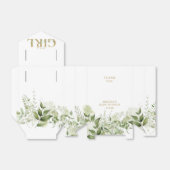 Het Girl Greenery Foliage Gold Baby shower Bedankdoosjes (Uitgevouwen)