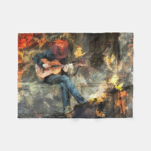 Het gitaarMan Fleece Deken (Voorkant (Horizontaal))