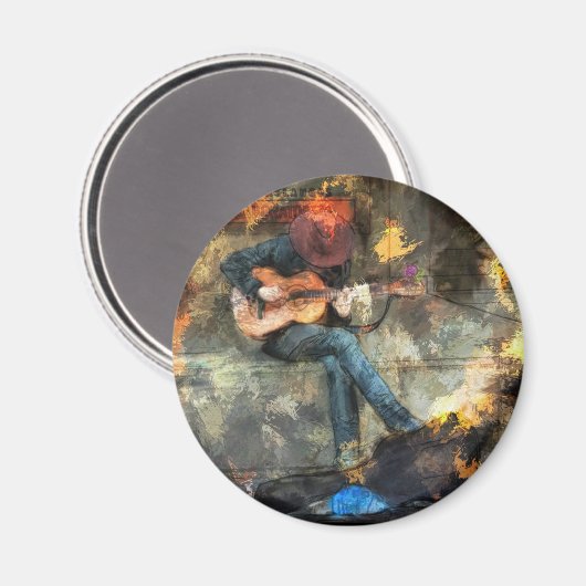 Het gitaarMan Magneet (Voorkant / Achterkant)