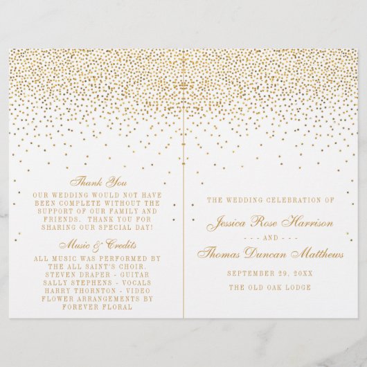 Het Glam Gold Confetti Wedding Collectie (Voorkant)