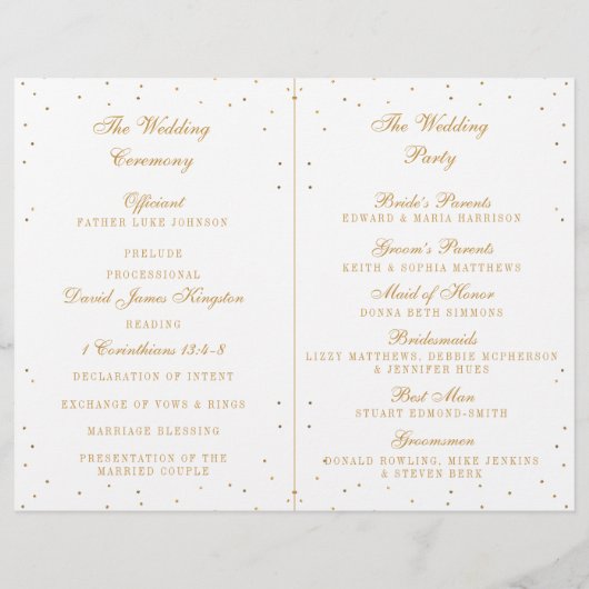 Het  Glam Gold Confetti Wedding Collectie (Achterkant)