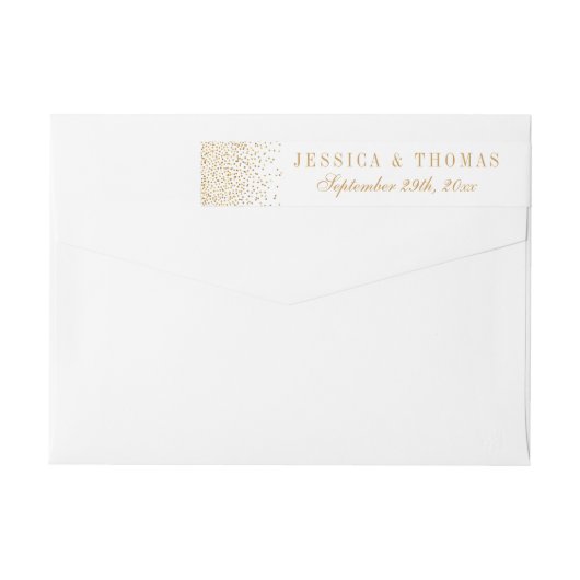 Het  Glam Gold Confetti Wedding Collectie (Achterkant)
