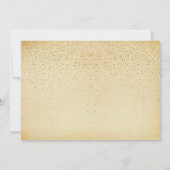 Het  Glam Gold Confetti Wedding Collectie Aankondiging (Achterkant)