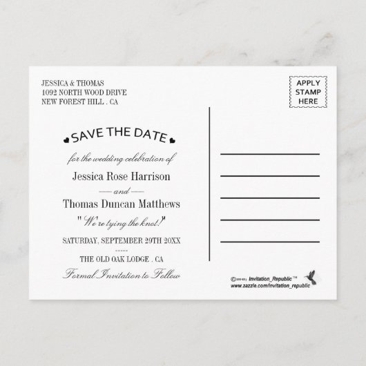 Het Glam Gold Confetti Wedding Collectie Aankondigingskaart (Achterkant)