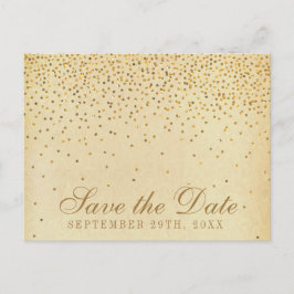 Het Glam Gold Confetti Wedding Collectie Aankondigingskaart
