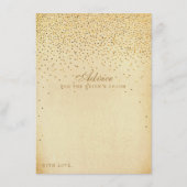 Het Glam Gold Confetti Wedding Collectie Advieskaart (Voorkant)