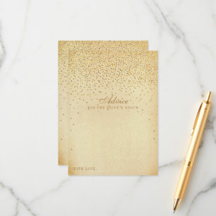 Het  Glam Gold Confetti Wedding Collectie Advieskaart