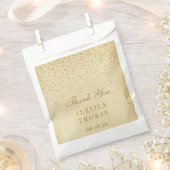 Het  Glam Gold Confetti Wedding Collectie Bedankzakje (Geknipt)
