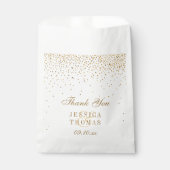 Het  Glam Gold Confetti Wedding Collectie Bedankzakje (Voorkant)