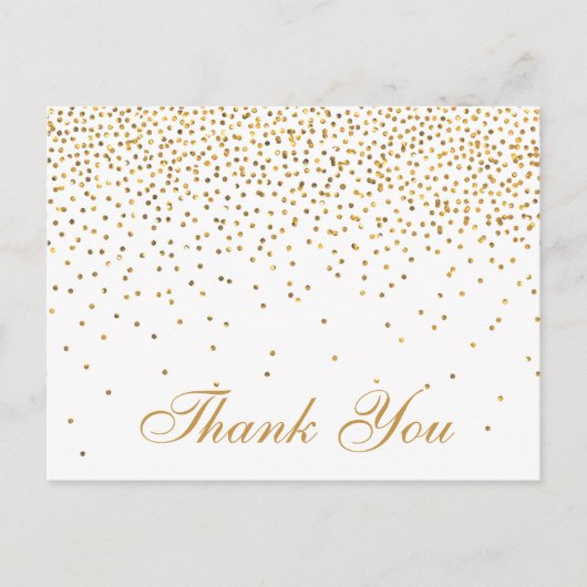 Het  Glam Gold Confetti Wedding Collectie Briefkaart (Voorkant)