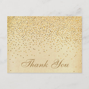 Het  Glam Gold Confetti Wedding Collectie Briefkaart