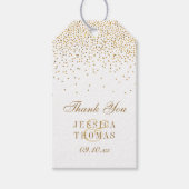 Het Glam Gold Confetti Wedding Collectie Cadeaulabel (Voorkant)