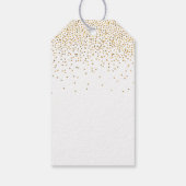 Het  Glam Gold Confetti Wedding Collectie Cadeaulabel (Achterkant)
