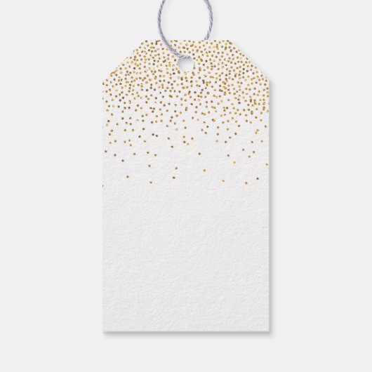 Het Glam Gold Confetti Wedding Collectie Cadeaulabel (Achterkant)