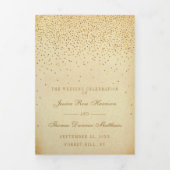 Het  Glam Gold Confetti Wedding Collectie Drieluik Programma (Cover)