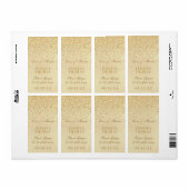 Het  Glam Gold Confetti Wedding Collectie Etiket (Full Sheet)