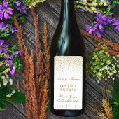 Het  Glam Gold Confetti Wedding Collectie Etiket