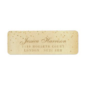 Het Glam Gold Confetti Wedding Collectie Etiket (Voorkant)