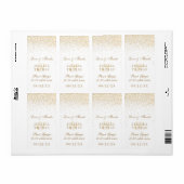 Het  Glam Gold Confetti Wedding Collectie Etiket (Full Sheet)
