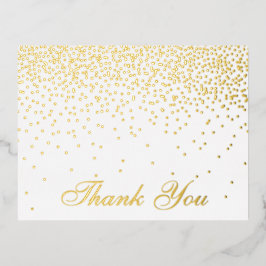 Het  Glam Gold Confetti Wedding Collectie Folie Uitnodiging Briefkaart