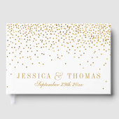 Het Glam Gold Confetti Wedding Collectie Gastenboek (Voorkant)