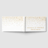 Het  Glam Gold Confetti Wedding Collectie Gastenboek (Volledig)