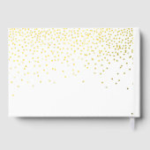 Het  Glam Gold Confetti Wedding Collectie Gastenboek (Achterkant)