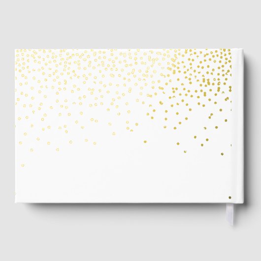 Het Glam Gold Confetti Wedding Collectie Gastenboek (Achterkant)