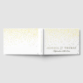 Het Glam Gold Confetti Wedding Collectie Gastenboek (Volledig)