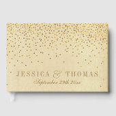 Het  Glam Gold Confetti Wedding Collectie Gastenboek (Voorkant)