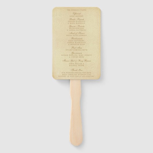 Het  Glam Gold Confetti Wedding Collectie Handwaaier (Achterkant)