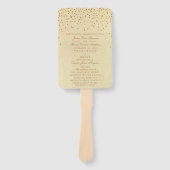 Het  Glam Gold Confetti Wedding Collectie Handwaaier (Voorkant)