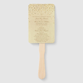 Het Glam Gold Confetti Wedding Collectie Handwaaier