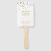 Het  Glam Gold Confetti Wedding Collectie Handwaaier (Voorkant)