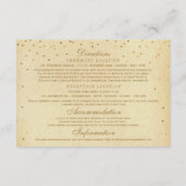 Het  Glam Gold Confetti Wedding Collectie Informatiekaartje (Achterkant)