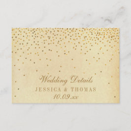 Het Glam Gold Confetti Wedding Collectie Informatiekaartje