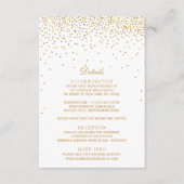Het  Glam Gold Confetti Wedding Collectie Informatiekaartje (Voorkant)