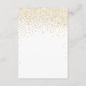 Het  Glam Gold Confetti Wedding Collectie Informatiekaartje (Achterkant)