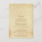 Het Glam Gold Confetti Wedding Collectie Informatiekaartje (Voorkant)