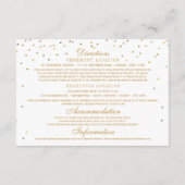 Het  Glam Gold Confetti Wedding Collectie Informatiekaartje (Achterkant)