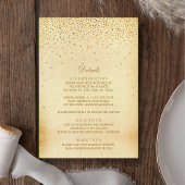 Het  Glam Gold Confetti Wedding Collectie Informatiekaartje